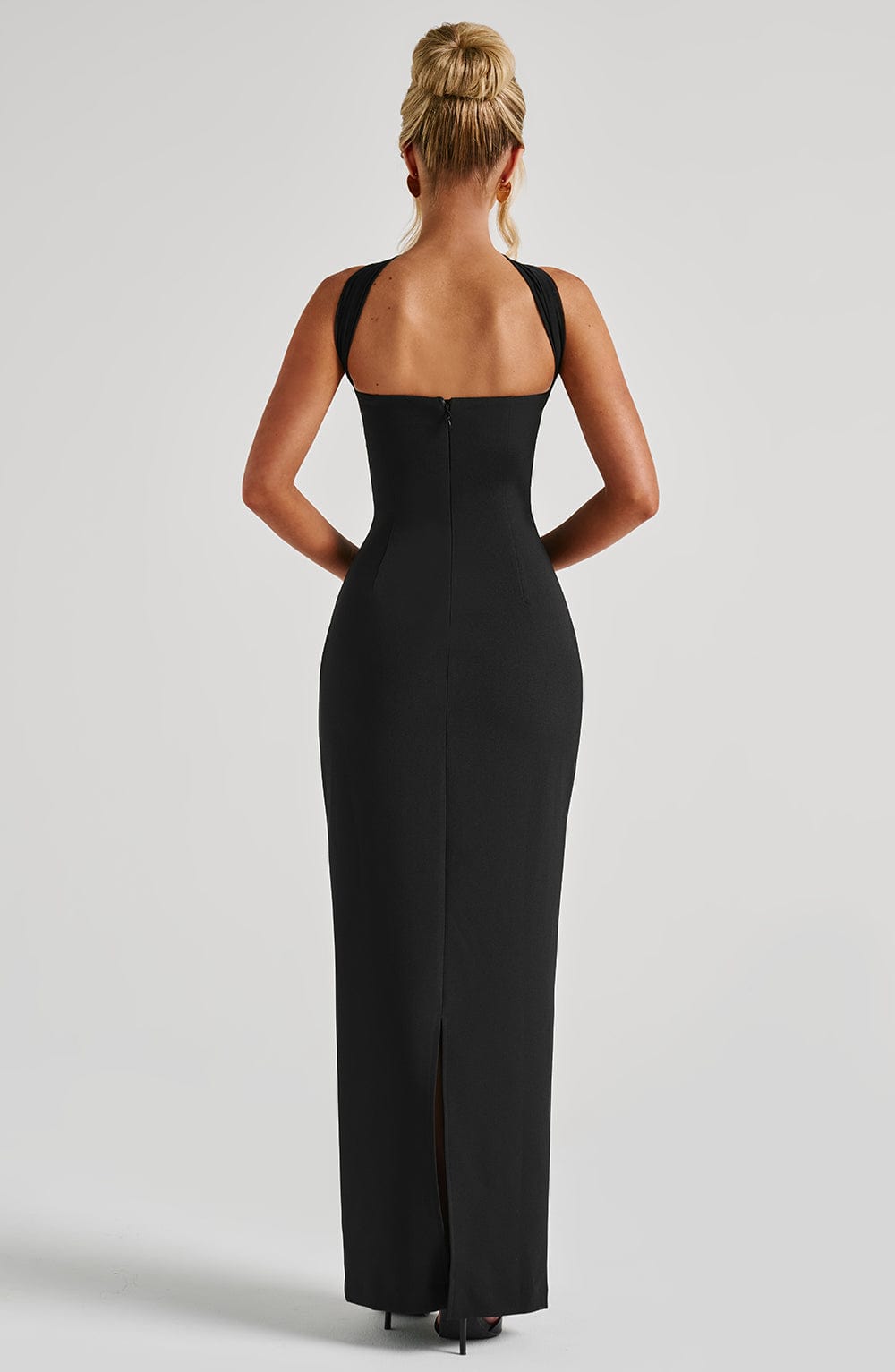 Yulia Maxi Elbise - Siyah