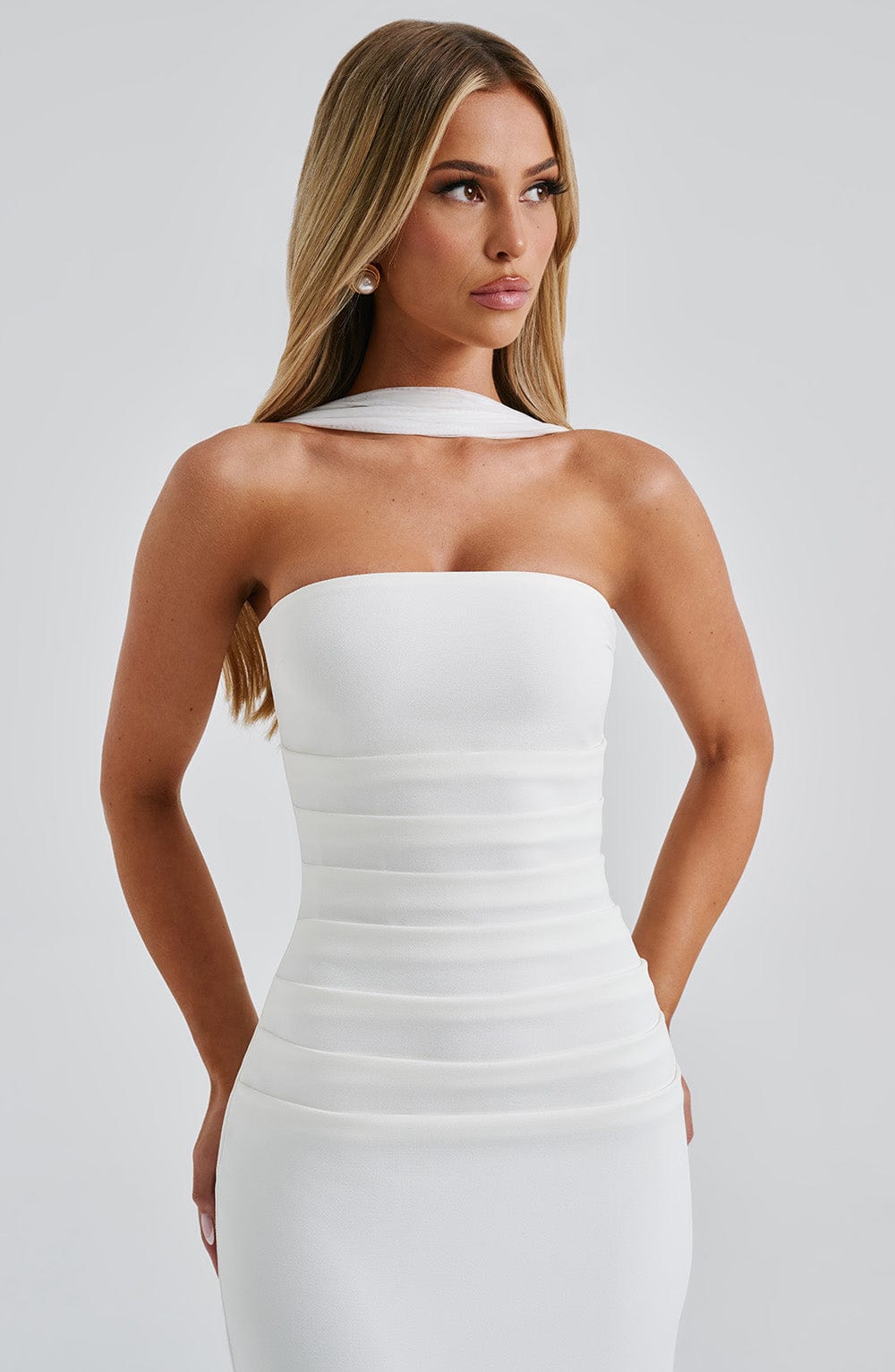 Yulia Maxi Elbise - Ivory