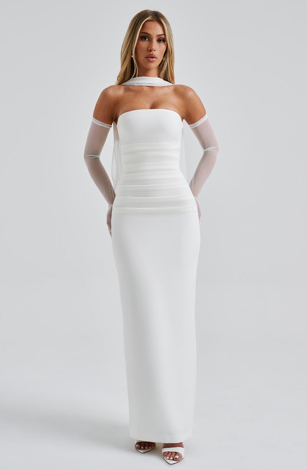Yulia Maxi Elbise - Ivory