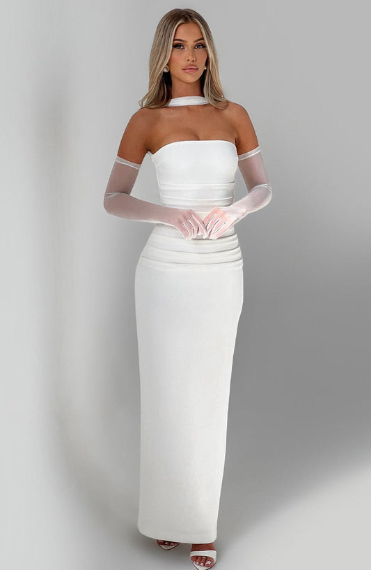 Yulia Maxi Elbise - Ivory