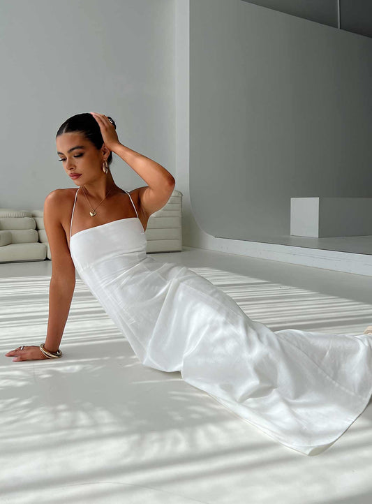 Brightwell Maxi Elbise Beyaz