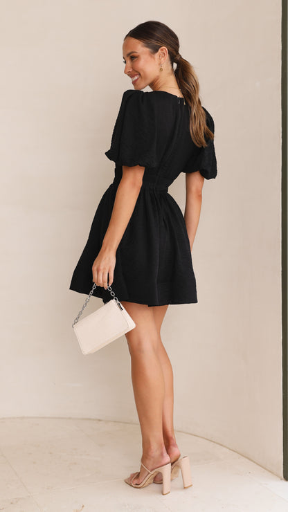 Erin Mini Elbise - Siyah