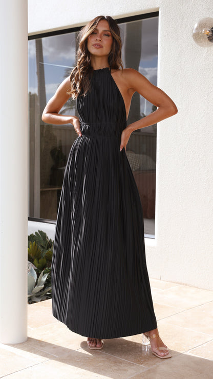 Frances Maxi Elbise - Siyah