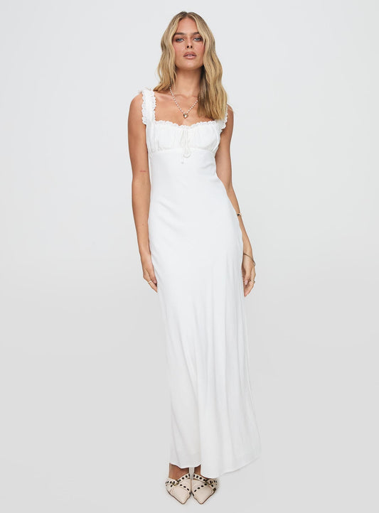 Lillette Maxi Elbise Beyaz