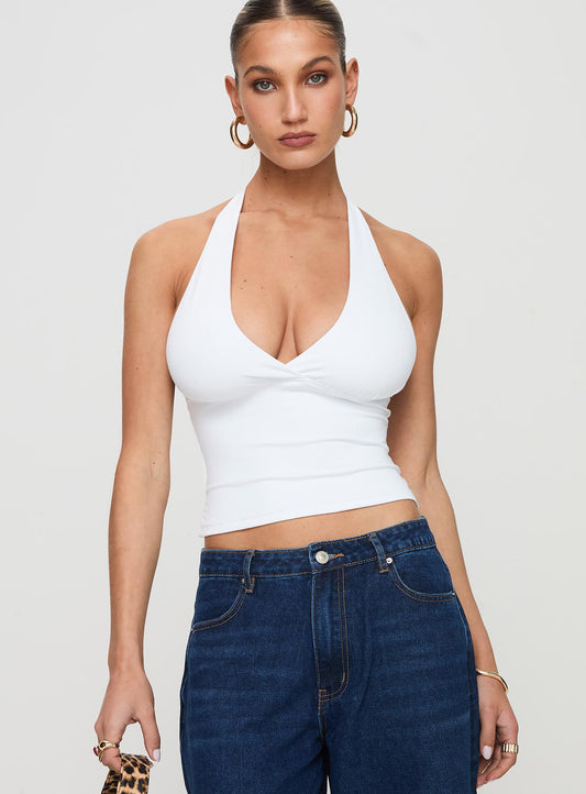 Şımarık Halter Üst Beyaz