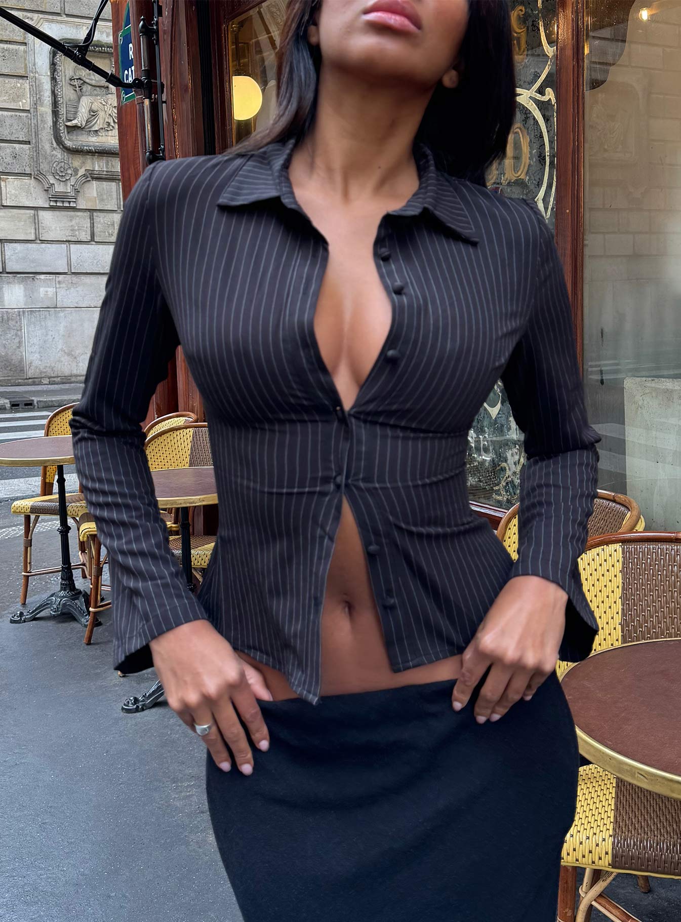 Anni Çizgili Gömlek Çizgili