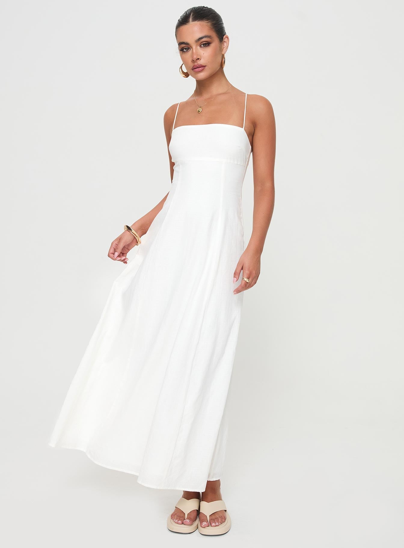 Brightwell Maxi Elbise Beyaz