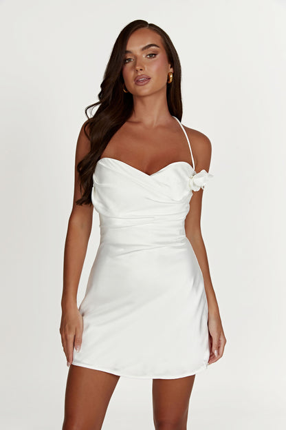Otillie Rose Halter Mini Elbise - Beyaz