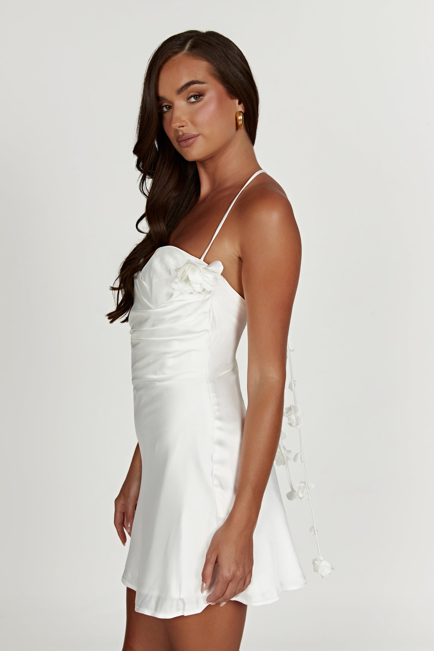 Otillie Rose Halter Mini Elbise - Beyaz