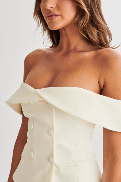 Krista Strapless Takım Üstü - Krem