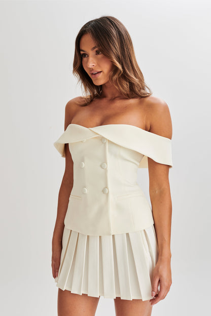 Krista Strapless Takım Üstü - Krem