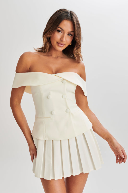 Krista Strapless Takım Üstü - Krem