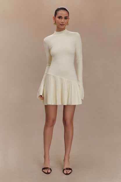 Blair Düğmeli Mini Elbise - Ivory