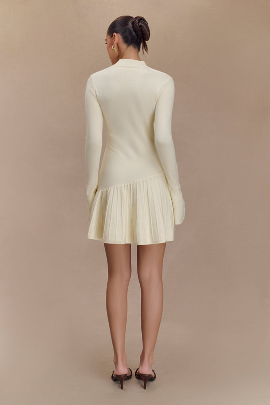 Blair Düğmeli Mini Elbise - Ivory