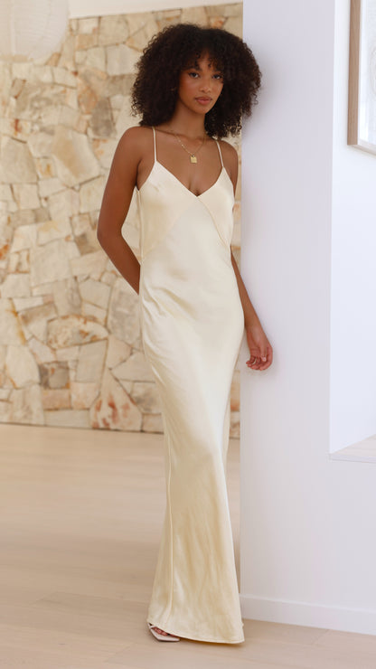 Gisella Maxi Elbise - Sarı