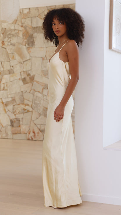 Gisella Maxi Elbise - Sarı