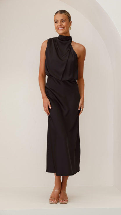 Esther Maxi Elbise - Siyah