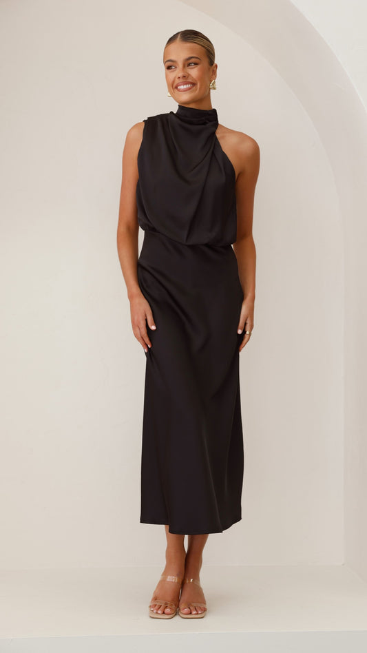 Esther Maxi Elbise - Siyah