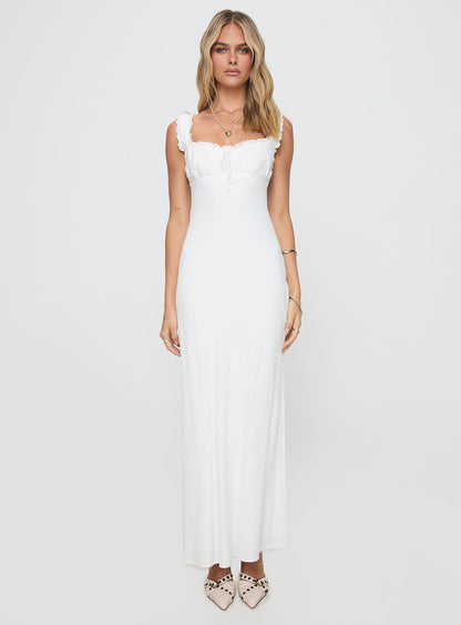 Lillette Maxi Elbise Beyaz