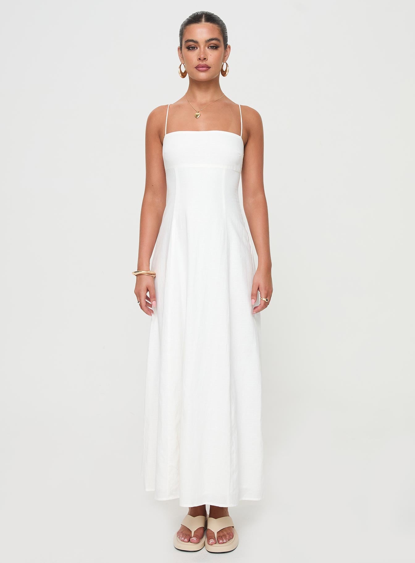 Brightwell Maxi Elbise Beyaz