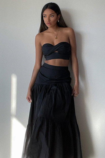 Ayla Maxi Etek - Siyah