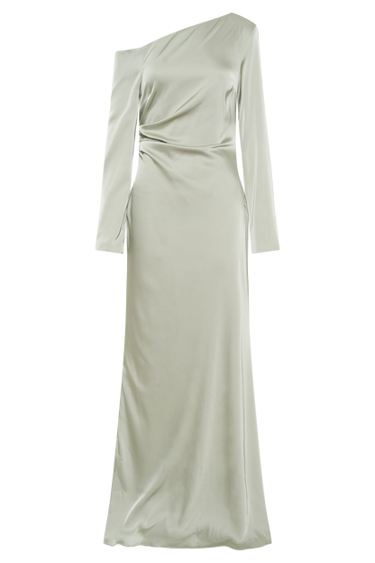 Avery Uzun Kollu Maxi Elbise - Salvia
