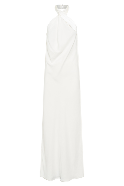 Laura Halter Saten Elbise - Beyaz