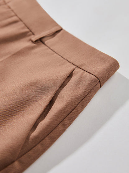 High Waist Short Skinny Straight Leg Pants