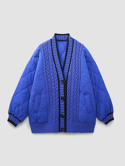 Örgülü Kiloş Oversized Hırka Kaban