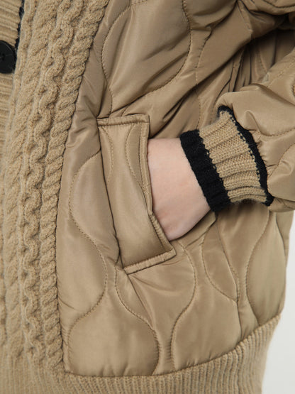 Örgülü Kiloş Oversized Hırka Kaban