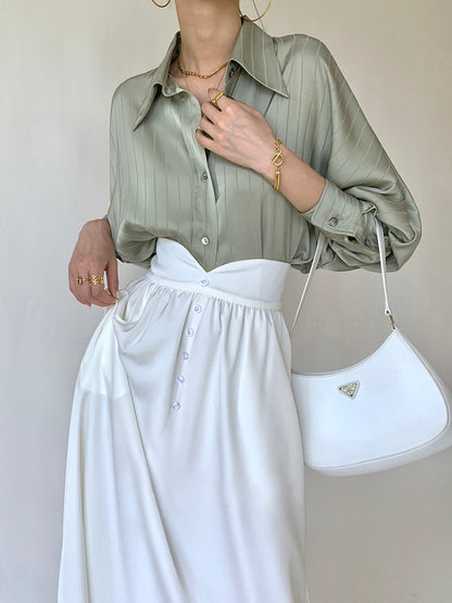 Charlotte Oversized Düğmeli Yaka Gömlek