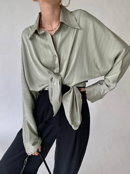 Charlotte Oversized Düğmeli Yaka Gömlek
