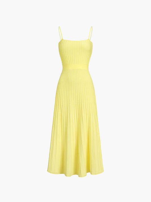 Rib Midi Elbise