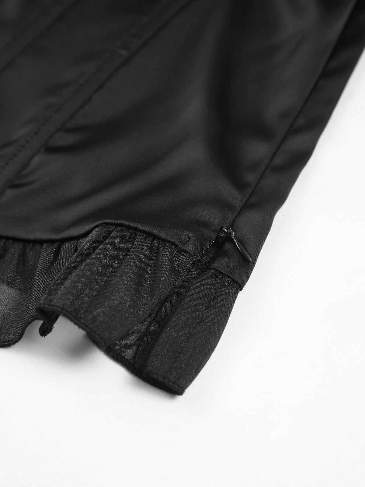 Balletcore Saten Mesh Bustiyer Cami Üst