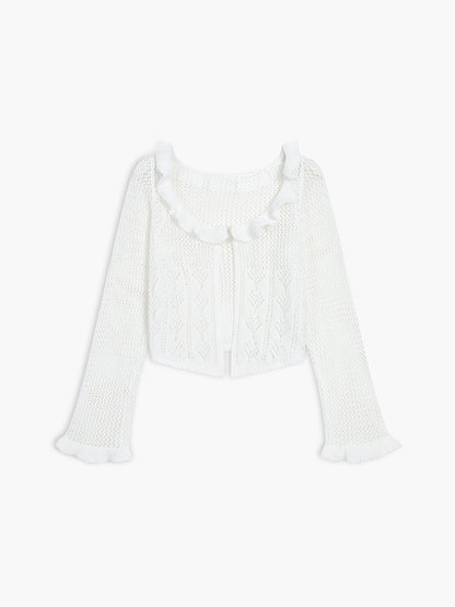 Kroşe Göz Açık Uçuş Cardigan