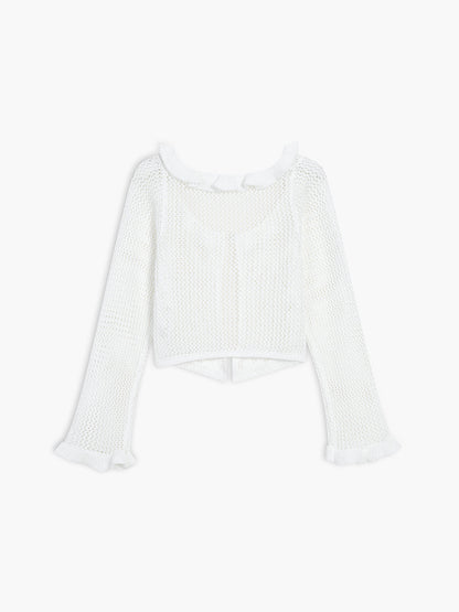 Kroşe Göz Açık Uçuş Cardigan