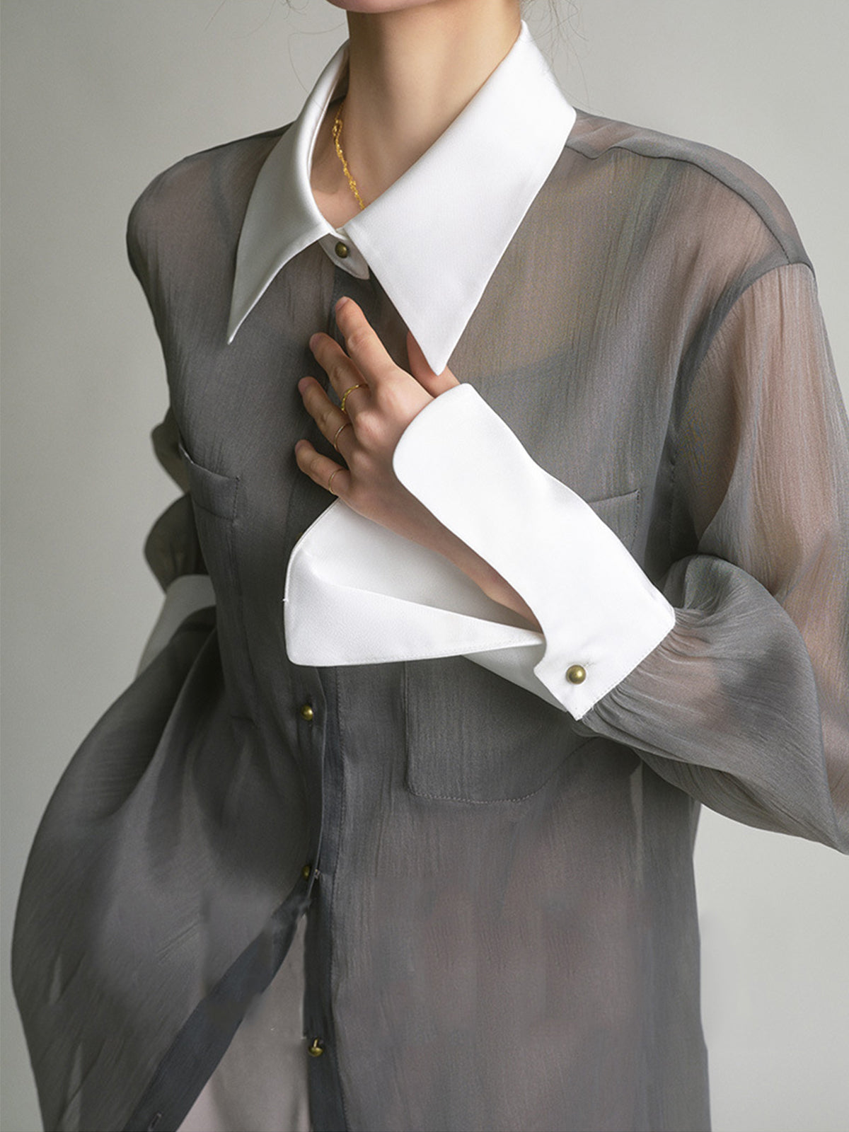 Yarı Şeffaf Rahat Görünüm Tişört ile Cami Üst