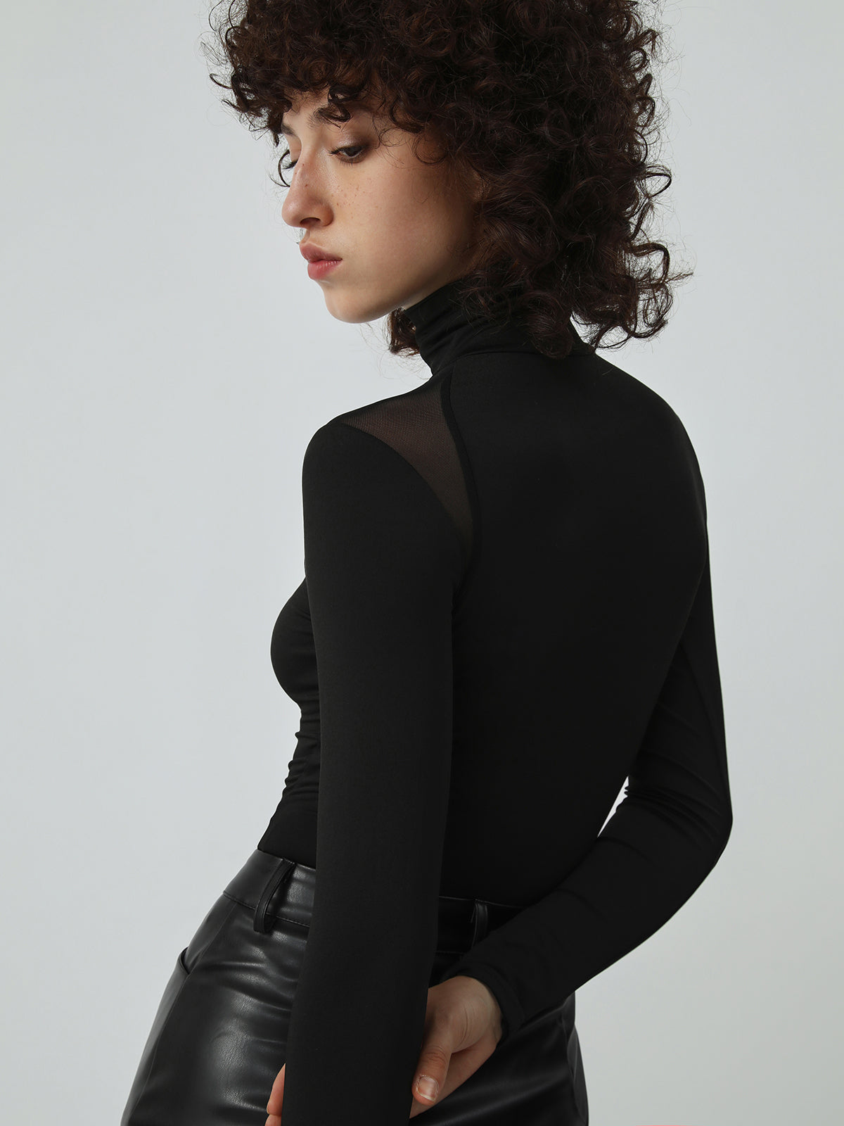 Yamaya Desenli Ağı Kneek Tüp Kısa Kol Bodysuit