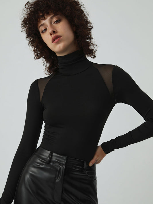 Yamaya Desenli Ağı Kneek Tüp Kısa Kol Bodysuit