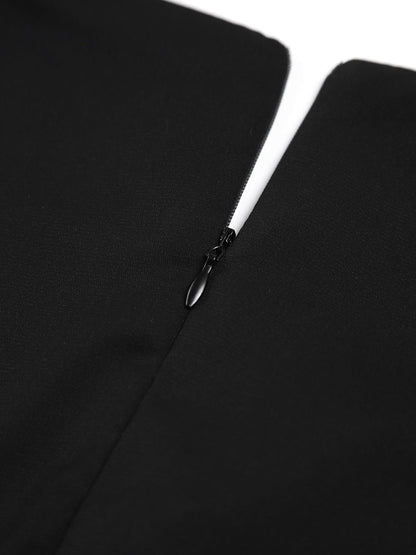 Şifon Düşük Yaka V-Yaka Piliseli Fermuarlı Mini Elbise