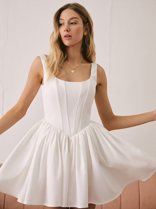 French Chic Straight Short Dress