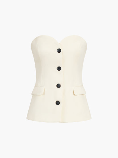 Sert Kemer Üstü ile Geniş Paça Pantolon Takımı