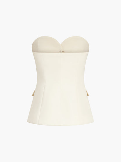 Sert Kemer Üstü ile Geniş Paça Pantolon Takımı