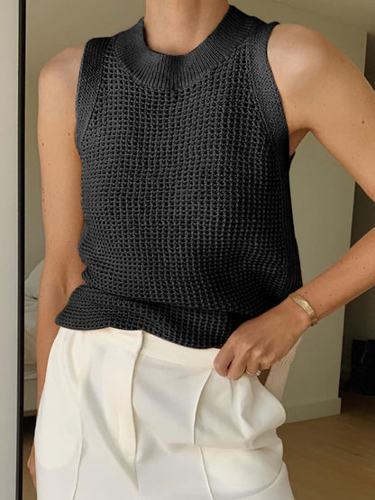 Knit Hollow Düz Askılı Üst