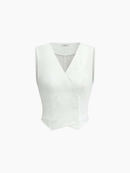 Minimalist Keten İki Parça Pantolon Takımı