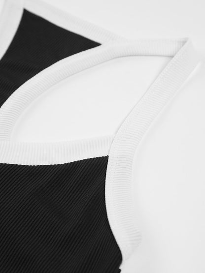 Sevgili Yaka Kontrast Askılı Üst