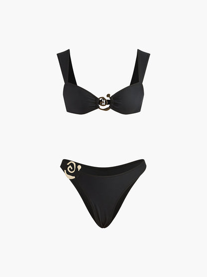 Altın Spiralli Bikini Seti