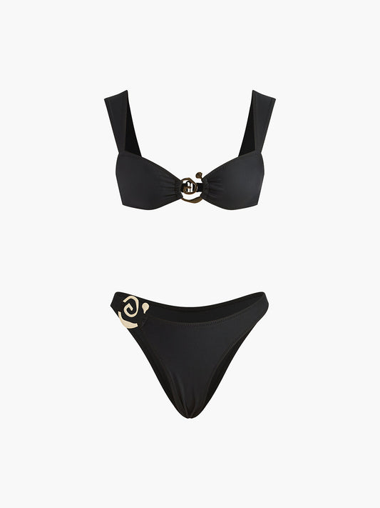 Altın Spiralli Bikini Seti