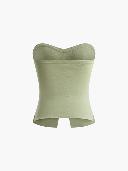 Kayışsız Bölmeli İnci Kazak Yeleği