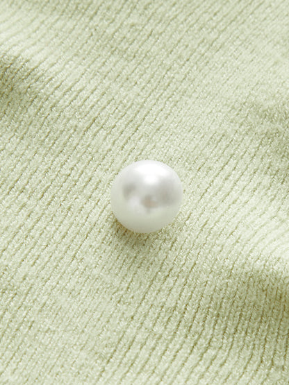 Kayışsız Bölmeli İnci Kazak Yeleği